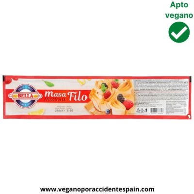 Masa filo vegana Mercadona
