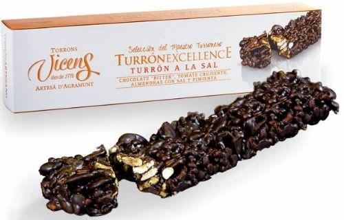 Turrón de chocolate y sal vegano