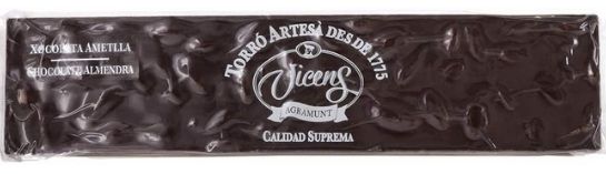 Turrón de chocolate y almendra sin lactosa