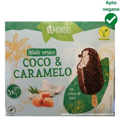 Helado almendrado con caramelo vegano Lidl Vemondo