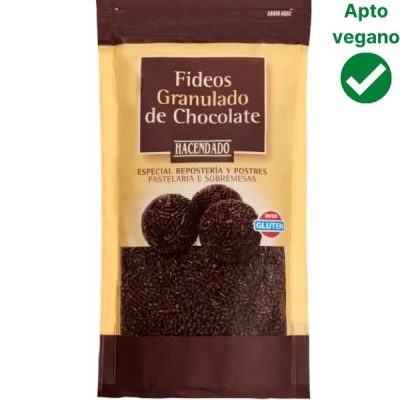 Fideos de chocolate Mercadona veganos