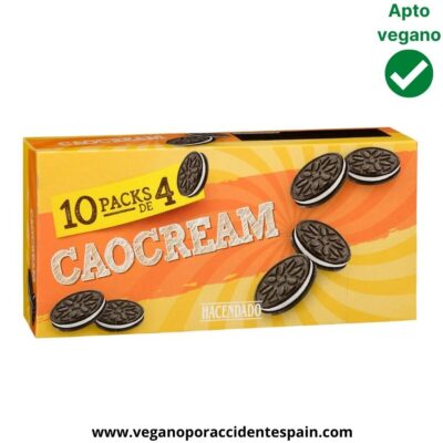 Galletas caocream Hacendado Mercadona veganas