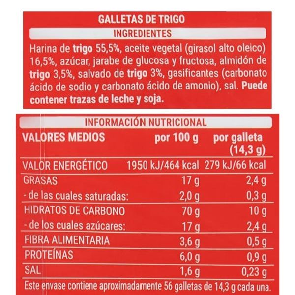 Digestive Galletas Ingredientes EIYR