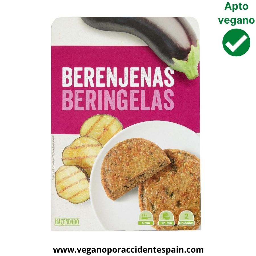 Hamburguesa vegetal de berenjena Mercadona vegana