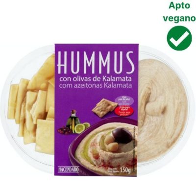 Hummus con olivas Kalamata Hacendado Mercadona