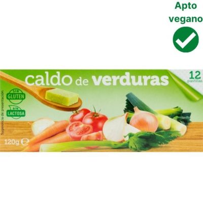 Pastillas caldo de verduras veganas Mercadona