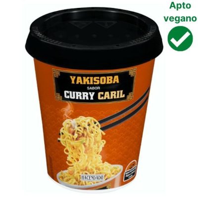 Fideos Yakisoba curry Mercadona veganos