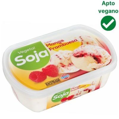 Helado vegano de mango y frambuesa Mercadona