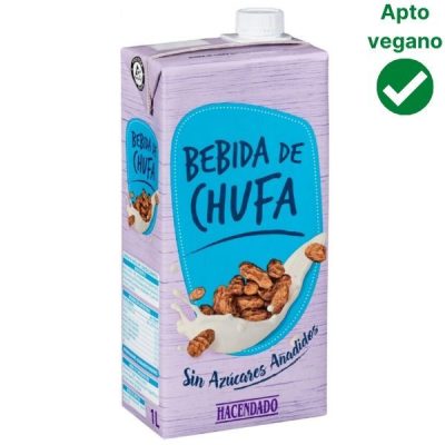 Horchata sin azúcar Mercadona vegana