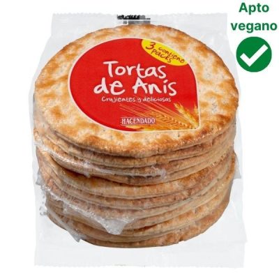 Tortas de anis Mercadona veganas