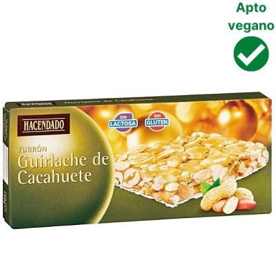Turrón guirlache de cacahuete Mercadona vegano