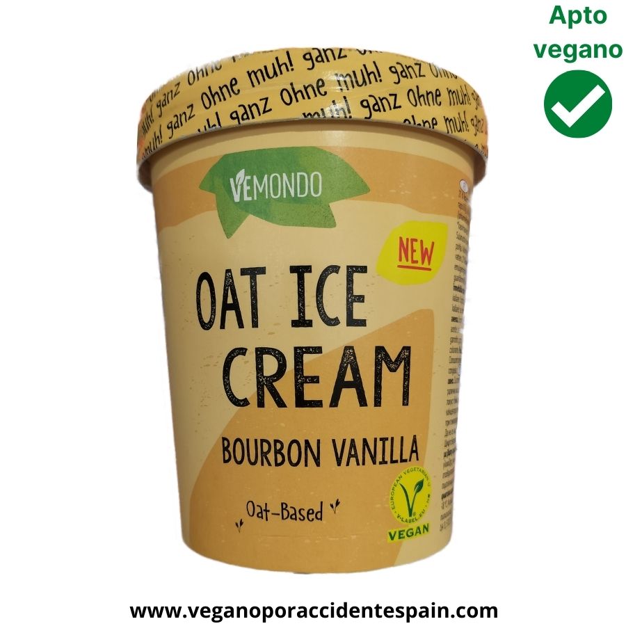 Helado de avena y vainilla bourbon vegano Vemondo Lidl