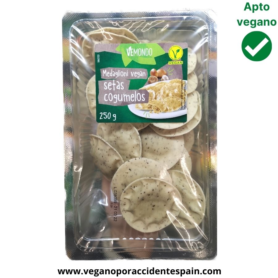 Medallones de pasta rellena de setas vegana Vemondo Lidl
