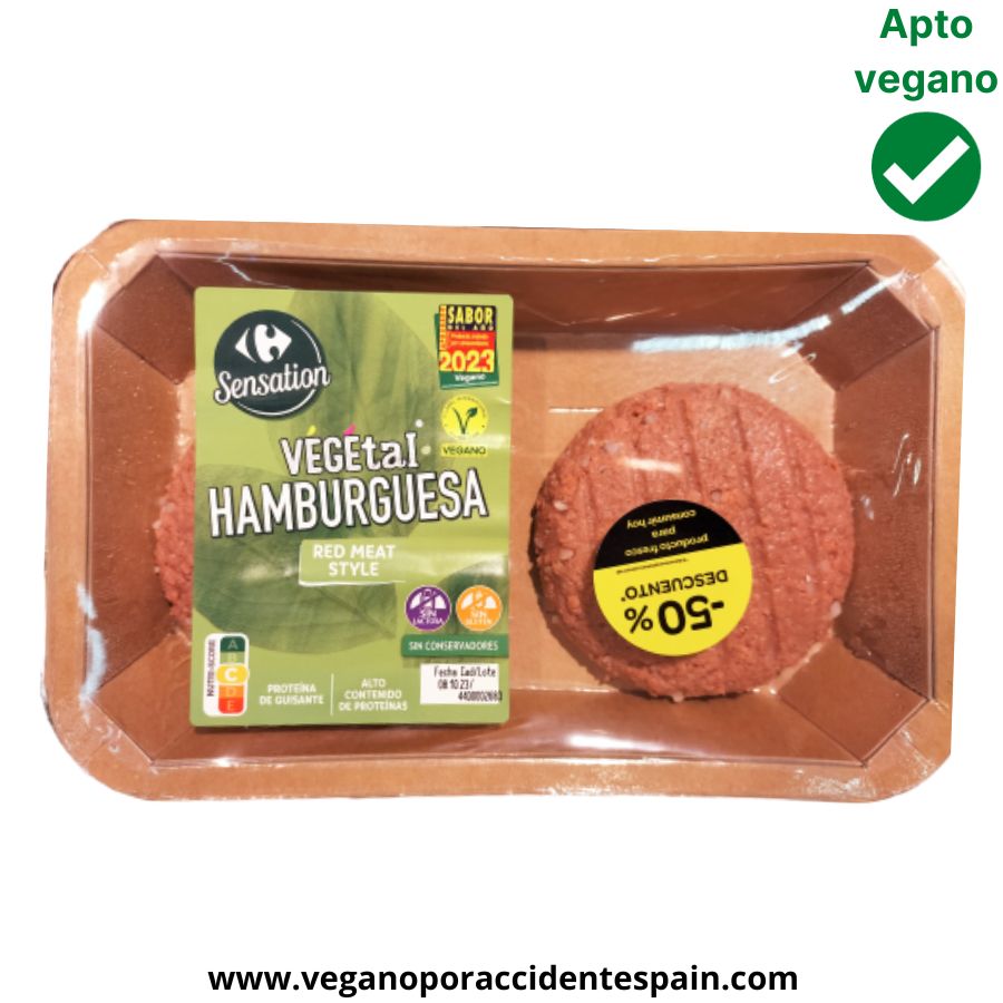 Hamburguesa vegana estilo ternera Carrefour Veggie