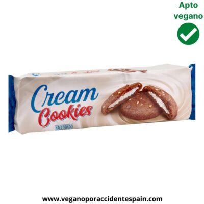 Galletas Cream Cookies Hacendado Mercadona veganas