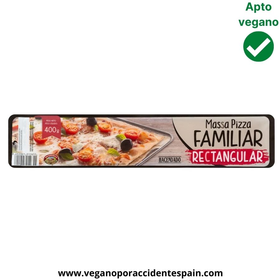 Masa de pizza familiar Mercadona vegana