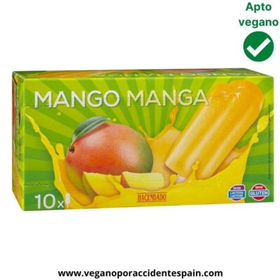 Helado de hielo sabor Mango Mercadona vegano